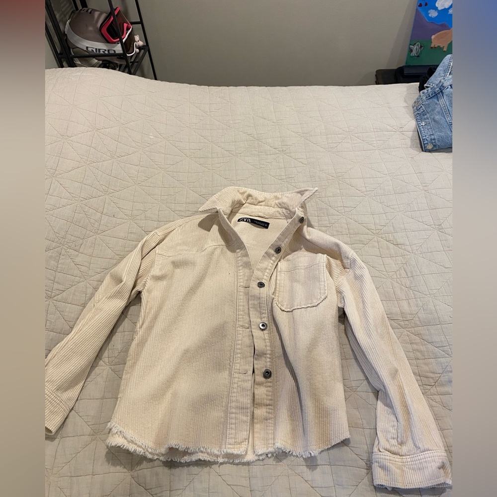 ZARA corduroy cream jacket